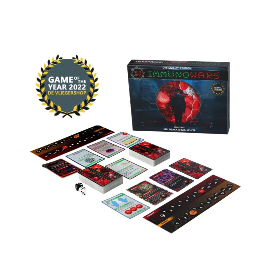 ImmunoWars base game with cards and dashboards, Game of the Year 2022